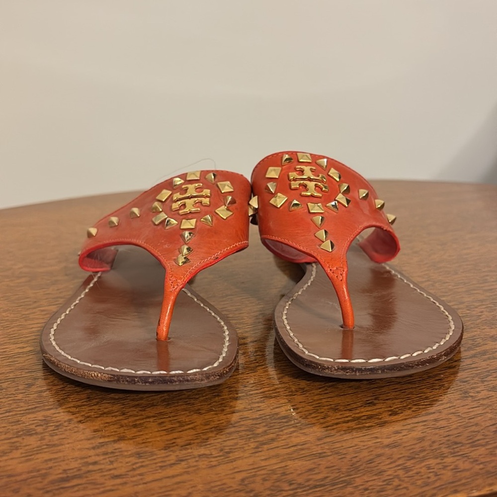 Tory Burch leather studded accent sandals. Size 6.5 - Picture 3 of 3